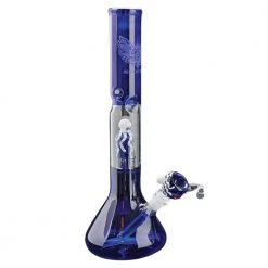 Red Eye Glass Octopus Glass-On-Glass 17" Tall Perc Beaker Bong Water Pipes