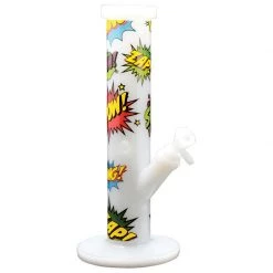 Red Eye Glass Water Pipes Comic 12" Tall Straight Bong