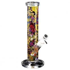 Red Eye Glass Robot 12" Tall Straight Bong Water Pipes