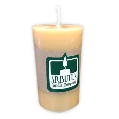 Smoking Accessories Standard 6" Beeswax Pillar Candle By Arbutus Candle Company
