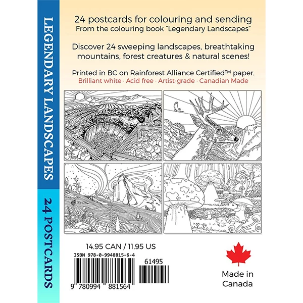 Al Sayers Legendary Landscapes: 24 Postcards To Colour Books 3 Al Sayers Legendary Landscapes: 24 Postcards To Colour Books