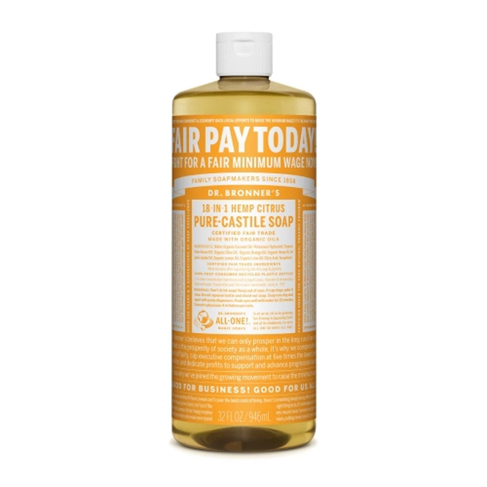 Citrus Dr. Bronner's 18-in-One Liquid Soap Health & Body 3 Citrus Dr. Bronner's 18-in-One Liquid Soap Health & Body