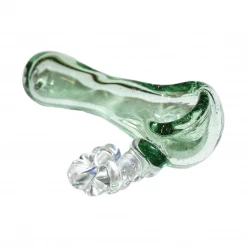 Green Pipe With Horn By Weird Side Glass Pipes