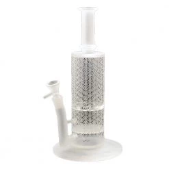 GEAR Premium Water Pipes Frosted Sacred Honeycomb 12" Tall Bubbler
