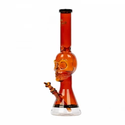 GEAR Premium Tuxedo Skull 18" Bong With Black Accents By GEAR