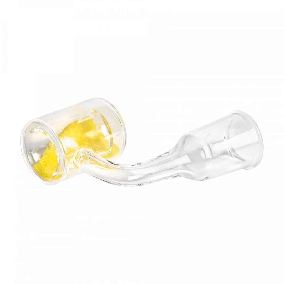 GEAR Premium Female Borometer 90 Degree Quartz Banger With Frit Glass 2 GEAR Premium Female Borometer 90 Degree Quartz Banger With Frit Glass