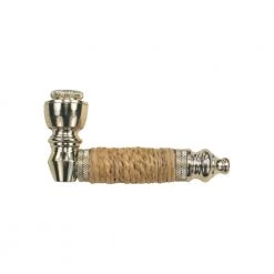 Cannabis Culture Headquarters Genuine Hemp Wrapped Nickel Pipe