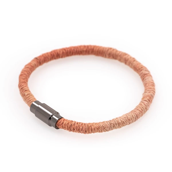 Hemp Bouquet Coral Hemp Wrapped Bracelet 1 Hemp Bouquet Coral Hemp Wrapped Bracelet