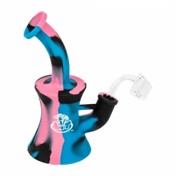 Water Pipes LIT Silicone Bubbler Dab Rig With Quartz Banger