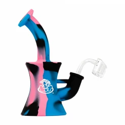 Water Pipes LIT Silicone Bubbler Dab Rig With Quartz Banger