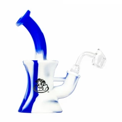 Water Pipes LIT Silicone Bubbler Dab Rig With Quartz Banger