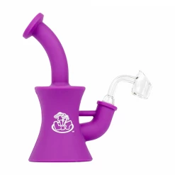 Water Pipes LIT Silicone Bubbler Dab Rig With Quartz Banger