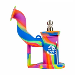 LIT Silicone Bubbler Dab Rig With Titanium Nail Water Pipes