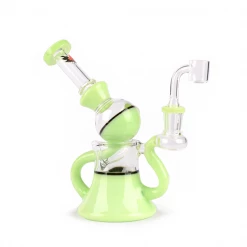 Red Eye Glass Macrophonic Concentrate Recycler With 2 Hole Injection Perc Dabbing