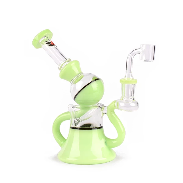 Red Eye Glass Macrophonic Concentrate Recycler With 2 Hole Injection Perc Dabbing