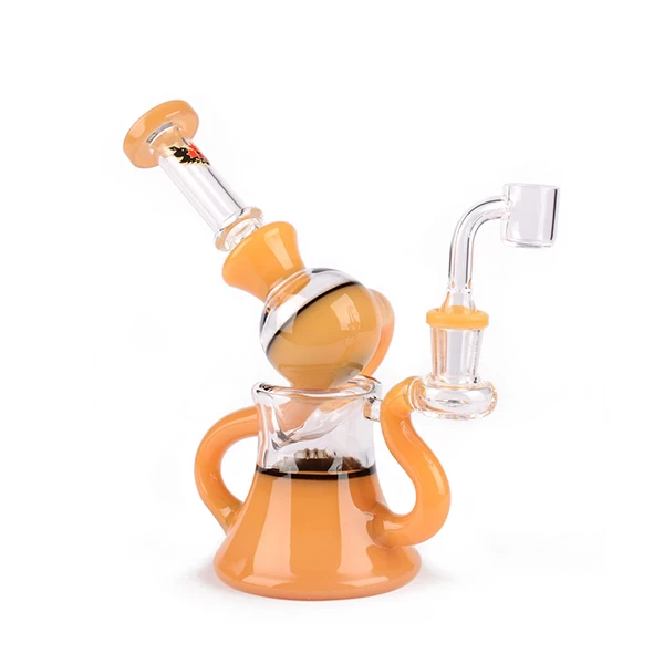 Red Eye Glass Macrophonic Concentrate Recycler With 2 Hole Injection Perc Dabbing