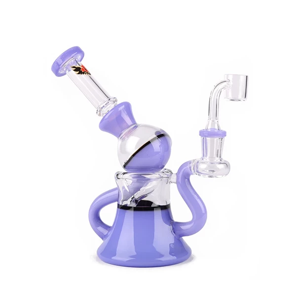 Red Eye Glass Macrophonic Concentrate Recycler With 2 Hole Injection Perc Dabbing