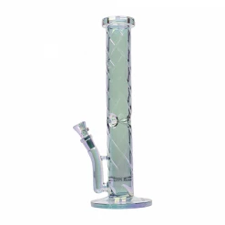 Red Eye Tek 15" Twist Straight Tube With Metallic Terminator Finish Water Pipes