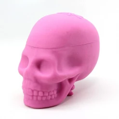 Colored Non-Stick Silicone Skull Jar By NoGoo Storage & Stash Cases