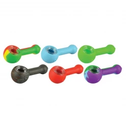 NoGoo Silicone Spoon Handpipe With Glass Bowl