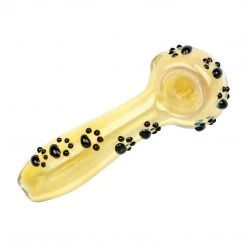 Red Eye Glass Paw Print Spoon Pipe Pipes