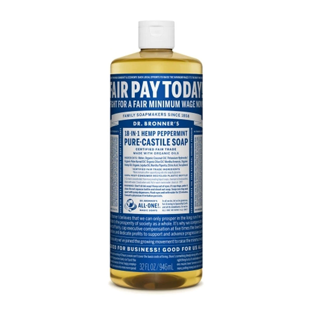 Peppermint Dr. Bronner's 18-in-One Liquid Soap Health & Body 3 Peppermint Dr. Bronner's 18-in-One Liquid Soap Health & Body