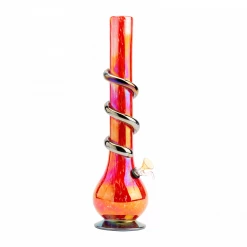 Retro Glass 16" Tall Bong With Wrap