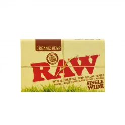 RAW Organic Hemp Natural Unbleached Rolling Papers - Single Wide