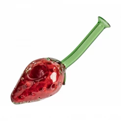Red Eye Glass Strawberry Hand Pipe