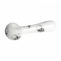 Red Eye Glass Skull Decal Pipe