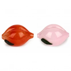 Red Eye Glass Pipes Peach Hand Pipe
