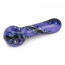 Red Eye Glass Purple Paisley Pipe