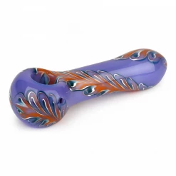 Red Eye Glass Purple Paisley Pipe