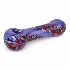 Red Eye Glass Purple Paisley Pipe
