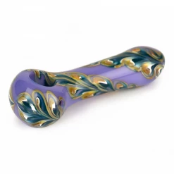 Red Eye Glass Purple Paisley Pipe