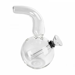 Red Eye Glass Water Pipes Clear Grenade 6" Tall Hand Bong