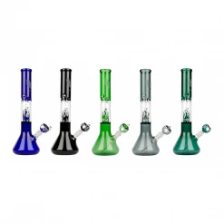 Red Eye Glass Octopus Glass-On-Glass 17" Tall Perc Beaker Bong Water Pipes 21 Red Eye Glass Octopus Glass-On-Glass 17