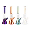 Red Eye Tek Water Pipes Dual Chamber Beaker Bong With Metallic Terminator Finish