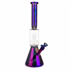Red Eye Tek Water Pipes Dual Chamber Beaker Bong With Metallic Terminator Finish