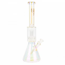 Red Eye Tek Water Pipes Dual Chamber Beaker Bong With Metallic Terminator Finish