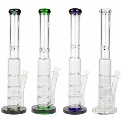 Water Pipes Red Eye Tek 20" Oil Can Base Bong With 3 Turbine Percs