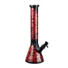 Red Eye Glass 15" Skulls Beaker Tube With Full Wrap Decal Water Pipes