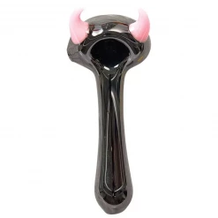 Red Eye Glass Pipes Horn Hand Pipe - Pink