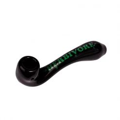 Red Eye Glass Pipes Sherlock Pipe With Decal - "Herbivore"
