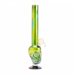 Retro Glass Platinum Metallic 17" Skull Bong