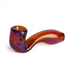Red Eye Glass Sherlock Hand Pipe With Ash Catcher And Mouthpiece Pipes