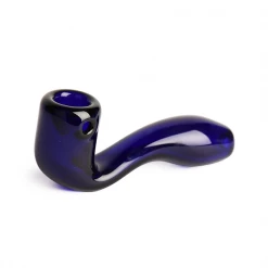 Red Eye Glass Sherlock Hand Pipe With Ash Catcher And Mouthpiece Pipes