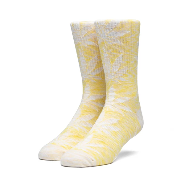 HUF Melange Plantlife Sock In Aurora Yellow 1 HUF Melange Plantlife Sock In Aurora Yellow