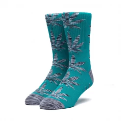 HUF Melange Leaf Plantlife Sock In Deep Jungle