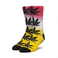 HUF Plantlife Gradient Dye Sock In Aurora Yellow Clothing